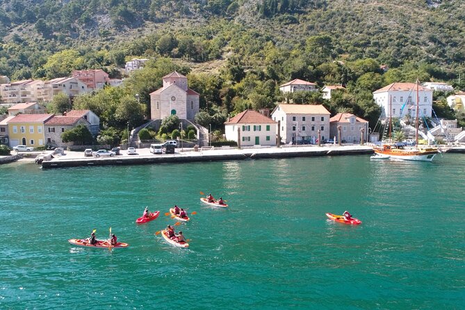 3 Hours Kayaking in Kotor Bay in Montenegro - Getting to the beach beside the city park
