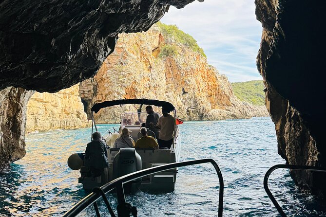 3 Hours Private Blue Cave Adventure (Free Drinks) - Boka Bay views from the water
