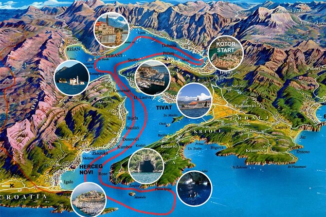 Blue Cave 3 hours PRIVATE tour with modern speedboat - Views of Perast and Herceg Novi from the water
