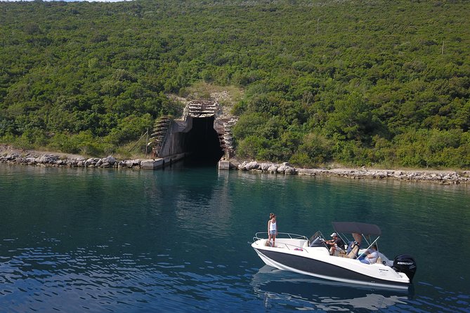 Boat tour to Lady of the Rock , Submarine base & Blue Cave swim - A fast way to see the many sides of Kotor Bay