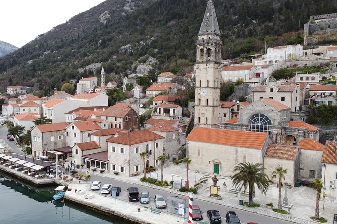 Boat tour to Lady of the Rock , Submarine base & Blue Cave swim - Entering Luštica’s former submarine base