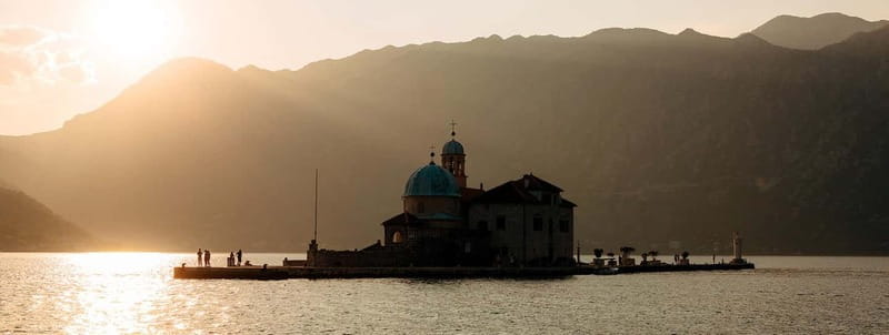 Bokokotor Bay, Blue Cave and panorama of Mamula - The Gulf of Tivat and Herceg Novi