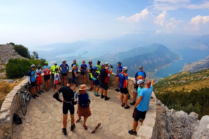 Cable car + Electric MTB from Njegos Mausoleum to Kotor bay - A drink and two-bay views at Horizont Bar
