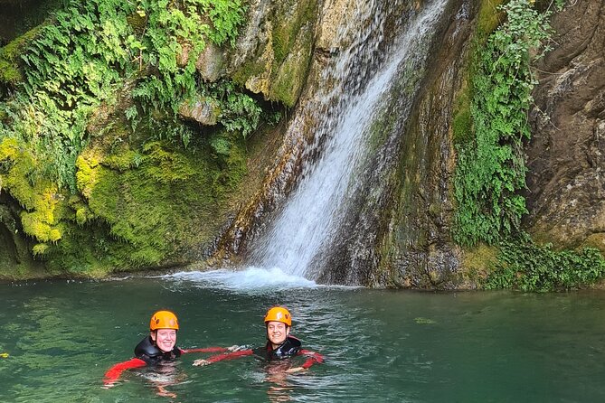 Canyoning Budva Drenovstica - The 15-meter waterfall and optional 7-meter jump