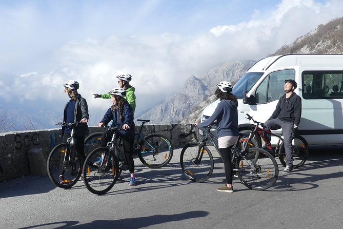 Epic 25 Turns Downhill Bike Descent w/ Panoramic Cable Car Ascent - Scenic stops, photos, and the mountain cafe