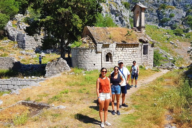 Hiking downhill from Krstac to Kotor, visit San Giovanni fortress - Open slopes bring the best Bay of Kotor views