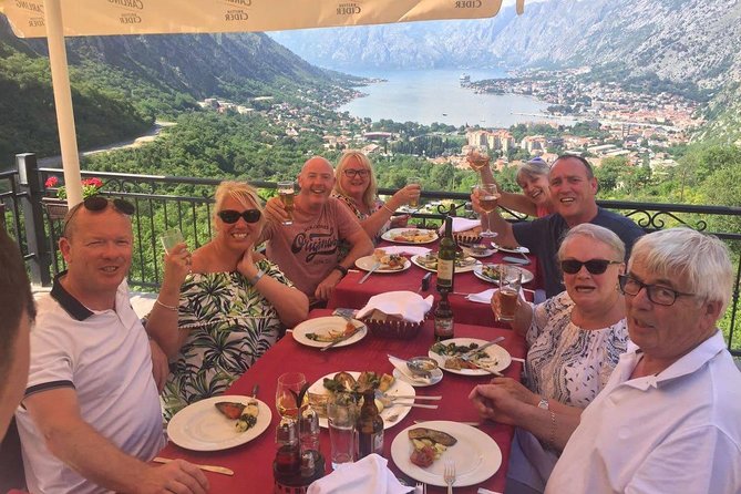 Kotor-Budva-St Stefan tour - including tasting traditional food and wine - The traditional meal overlooking Kotor Bay