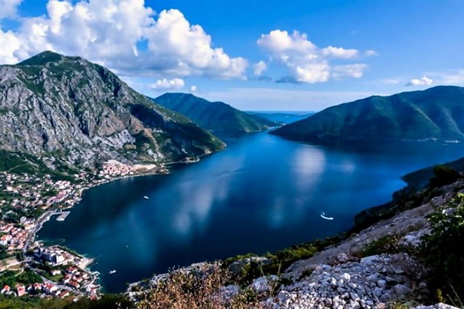 The Bay of Kotor seen from the mountain road above Kotor