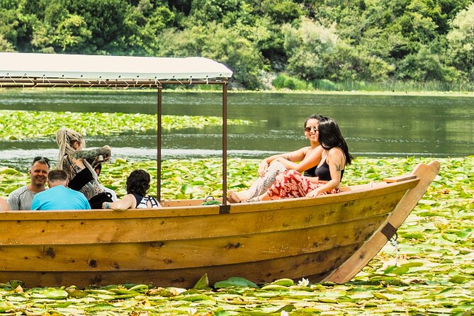 Skadar Lake National Park Guided Boat Tour with Wooden Boat - Swimming in the lake, then wine on the way home